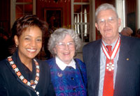(Photo of Dick Taylor with his wife Rita and the Right Honorable Michaelle Jean