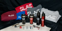 (Photo - new SLAC logo items)