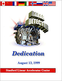 (Image - BaBar Detector dedication ceremony program cover)