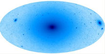 (Image - artist's conception of dark matter halos)