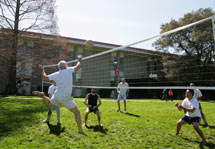 (Photo - volleyball on the SLAC Green March 10, 2009)