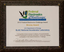 (Photo - FEC 2010 Bronze award plaque)