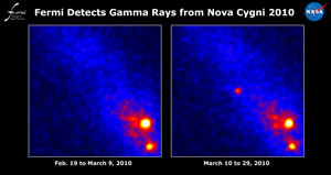 (Image - FGST image before and during the nova)