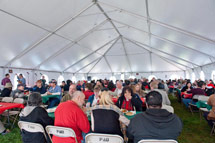 (Photo - holiday luncheon tent)