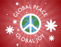 (Image - holiday party logo: Global Peace, Global Joy)