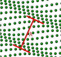 (Image - phonon moving through a crystal)