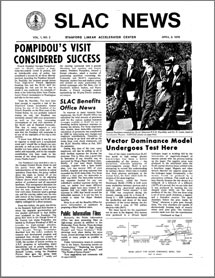 (Image - SLAC News front page April 1970)