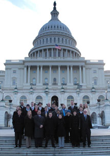 (Photo - user organization delegates at the capitol building in DC)