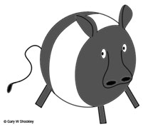(Image - spherical cow. Copyright 2010 Gary W. Shockley.)